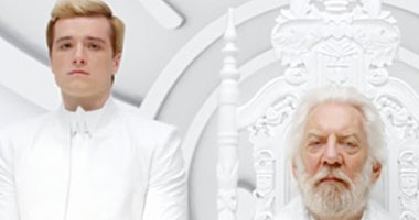 دونالد سثرلاند وجوش هاتشيرسون بالأبيض فى The Hunger Games