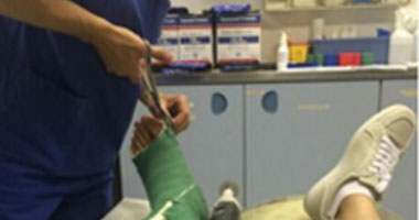 إصابة مراقب بكسر فى القدم أثناء امتحانات الثانوية ببنى سويف