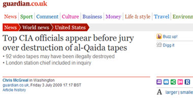 التحقيق مع مسئولين بالسى أى إيه لتدمير أشرطة تعذيب القاعدة