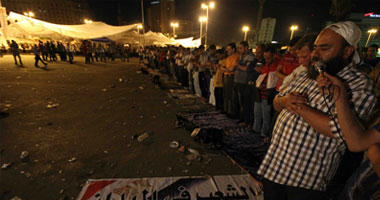 ميدان التحرير لم ينم إلا بعد صلاة الفجر