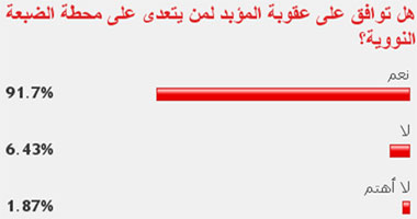 91% من القراء يوافقون على عقوبة المؤبد لمن يتعدى على محطة الضبعة