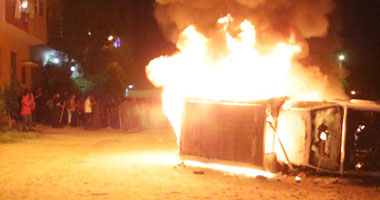 إحراق سيارات فى كراتشى بعد توقيف زعيم الحركة القومية المتحدة بلندن