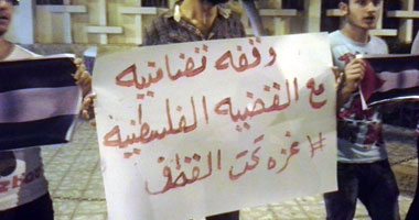 وقفة لـ"تمرد كفر الشيخ" لنصرة غزة بدسوق