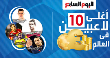 إنفوجراف.. صفقات ميركاتو 2014 تعيد ترتيب قائمة أغلى 10لاعبين فى تاريخ الكرة.. رونالدو وبيل فى الصدارة.. سواريز ورودريجيز يلحقان بالكبار..وديفيد لويز ينتزع لقب الأعلى سعرا بين المدافعين من تياجو سيلفا 