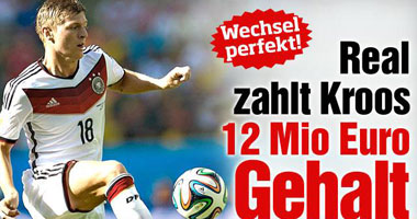 تونى كروس أفضل لاعب فى مباراة ألمانيا والبرازيل