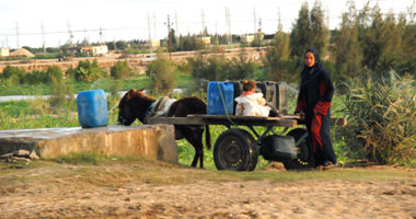 أهالى "جلبانة" يهددون بقطع طريق سيناء الدولى بسبب مياه الشرب