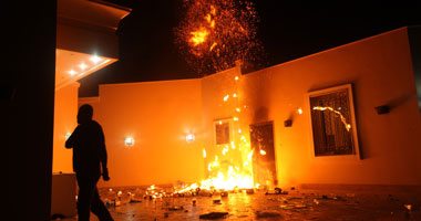 اشتعال النيران بمديرية أمن بنغازى والمركز الطبى يستقبل 35 جثة