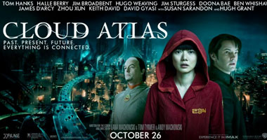 توم هانكس وهالى بيرى فى بوسترات فيلمهما الجديد "Cloud Atlas"