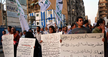 مظاهرة لـ"التيار الشعبى" فى طلعت حرب رفضاً للتدخل الأمريكى بسوريا