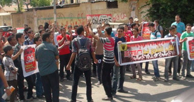 تظاهرة لطلاب المحظورة بكفر الدوار