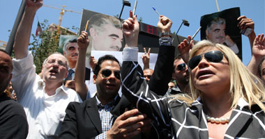 مظاهرة لصحفيى لبنان ضد إغلاق المؤسسات الإعلامية