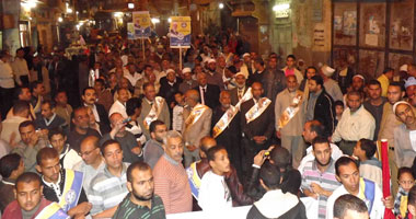 مسيرات انتخابية للإخوان فى شوارع أسيوط