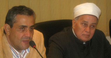 الأنبا بسنتى والشيخ عاشور فى حفل تأبين طنطاوى