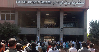 إندلاع حريق فى المستشفى الجامعى ببنى سويف 