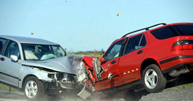 إصابة 8 فى حادث تصادم سيارتين بقليوب