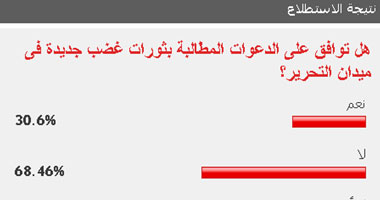 68.46% من القراء يرفضون الدعوة لثورات غضب جديدة