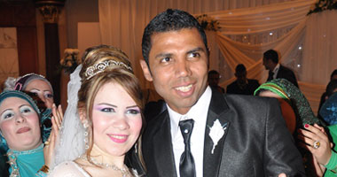 اللاعب أحمد أبو مسلم يحتفل بزفافه