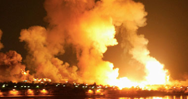 انفجارات فى بئرين للنفط بمنطقة كركوك شمال العراق