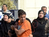 سيارات الإسعاف تنقل جثامين شهداء العريش من مطار ألماظة لمحافظاتهم