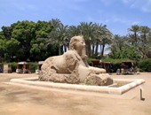 بدء أعمال ترميم "تمثال أبو الهول" بالمتحف المفتوح فى ميت رهينة