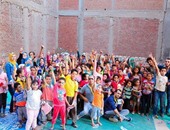 بالصور.. فريق الحلم يحتفل مع أطفال قرية "الفتى" بالإسكندرية