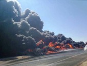 إطلاق نار على دورية أمنية بالسعودية يسبب حريقا بأحد أنابيب النفط الفرعية