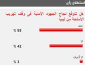 55% من القراء يتوقعون نجاح الأمن فى وقف تهريب الأسلحة من ليبيا