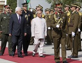 بالصور.. أبو مازن يستقبل الرئيس الهندى فى أول زيارة رسمية لفلسطين