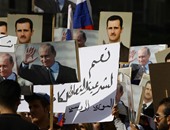 بصور "بوتين" و"الأسد".. مسيرات فى دمشق لتأييد الغارات الروسية ضد "داعش"