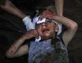 بالصور.. سقوط قتلى فى قصف جوى لسوق شعبى فى الغوطة الشرقية بسوريا