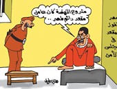 كاريكاتير اليوم السابع.. مرسى من زنزانته: "مشروع النهضة كان عامل مقعد دائم لمصر"