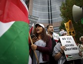 مظاهرات فلسطينية أمام القنصلية الإسرائيلية فى لوس انجلوس