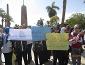 بالصور.. طلاب الثانوية العامة فى بورسعيد يتظاهرون للمطالبة بإلغاء درجات السلوك