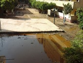 صحافة المواطن.. بركة من مياه الصرف تتوسط مدرسة ثانوية فى بهتيم