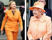 بالصور.. أجمل ألوان مشتركة لإطلالة هيلارى كلينتون والملكة إليزابيث..مين الأحلى؟