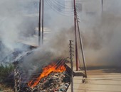 ماس كهربائى يتسبب فى حريق هائل بمحل بشارع صفية زغلول بالإسكندرية