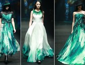 بالصور.. الأخضر بطل مجموعة أزياء "MERISIS Li Na" فى أسبوع الموضة الصينى