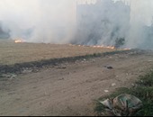 صحافة المواطن.. حرق قش الأرز فى قرية "محلة أبو على" بالغربية