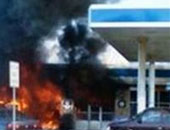 9 سيارات إطفاء تسيطر على حريق محطة وقود بالجيزة 
