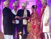 الفنان الهندى سلمان خان يحتفل بزفاف شقيقته بموكب ضخم