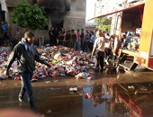 النيران تلتهم محتويات مخزن أغذية ببورسعيد