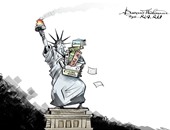 كاريكاتير روسى يسخر من السياسة الخارجية الأمريكية