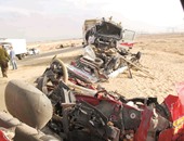 إصابة 6 أشخاص فى حادث اصطدام سيارة نقل بجرار زراعى بشمال سيناء