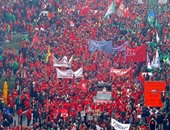 بالصور.. إضراب عام يؤدى إلى شلل تام بقطاع النقل العام فى بلجيكا