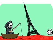 كاريكاتير"اليوم السابع".. الإرهاب الأسود يحصد أرواح الضحايا الأبرياء بباريس