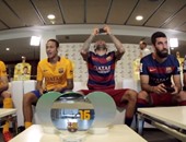 الكلاسيكو.. بالفيديو..  نجوم برشلونة تستعين بخطة"فيفا 16"  قبل مواجهة ريال مدريد