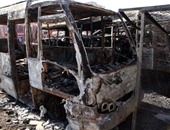 إصابة سودانيين فى حريق أتوبيس ركاب بطريق قنا القاهرة الصحراوى الشرقى 