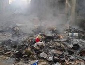 صحافة المواطن: بالصور.. حرق القمامة أمام مجمع مدارس بشتيل بالجيزة