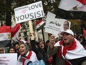 بالفيديو والصور.. الجالية المصرية تنظم وقفة مؤيدة للسيسى أمام الحكومة البريطانية