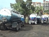 مياه القليوبية تدفع بـ25 سيارة وشفاط فى الشوارع تحسبا لسقوط أمطار